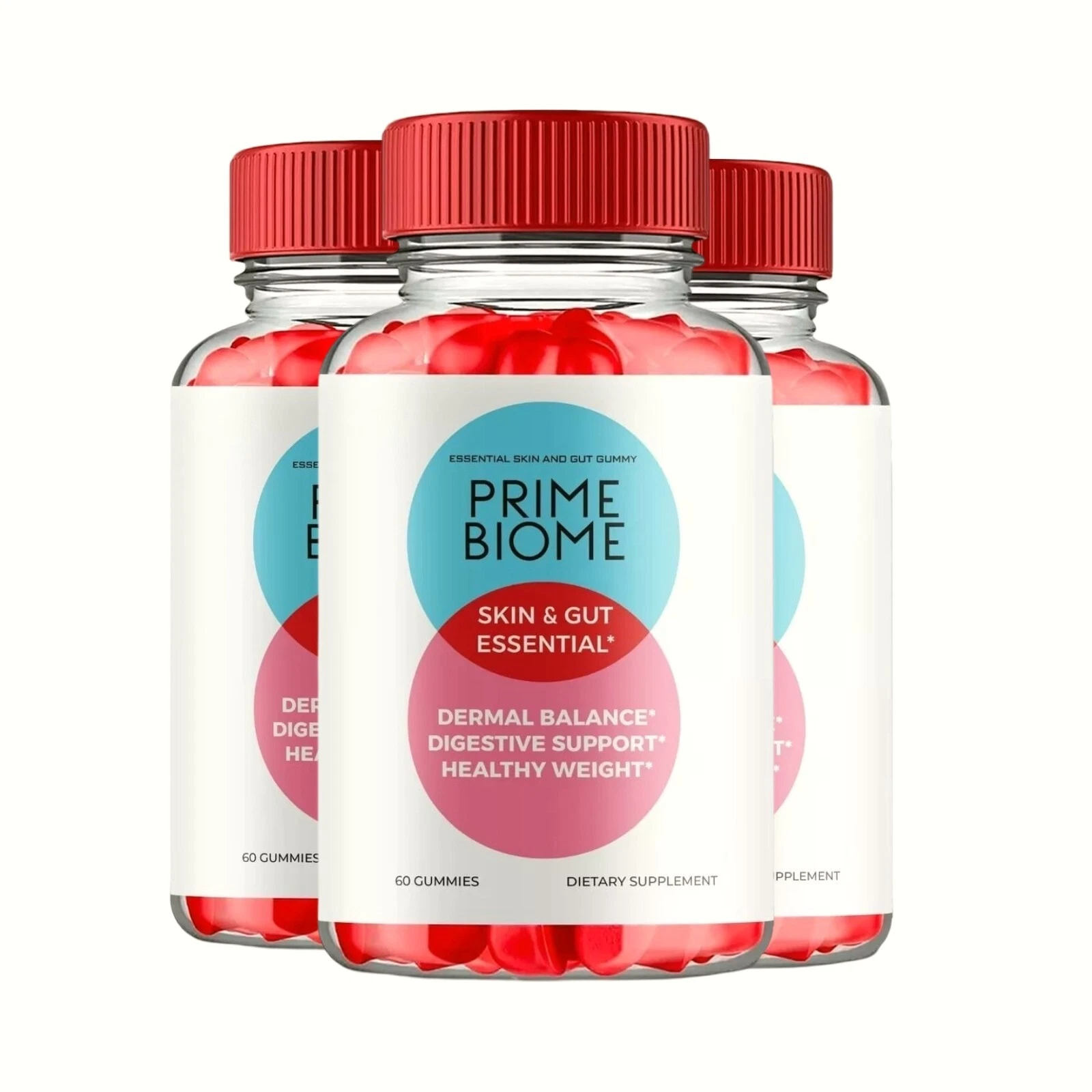 3-Pack Prime Biome Gummies, PrimeBiome Keto ACV Weight Loss Gummies -180 Gummies