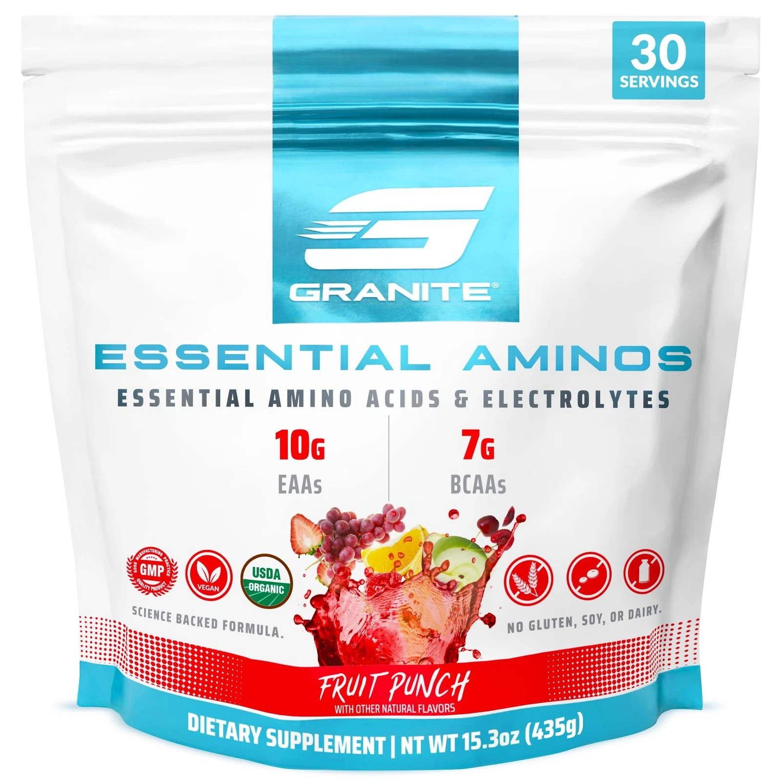 Granite Essential Amino Acids Powder for Muscle Recovery and Growth with 10g ...