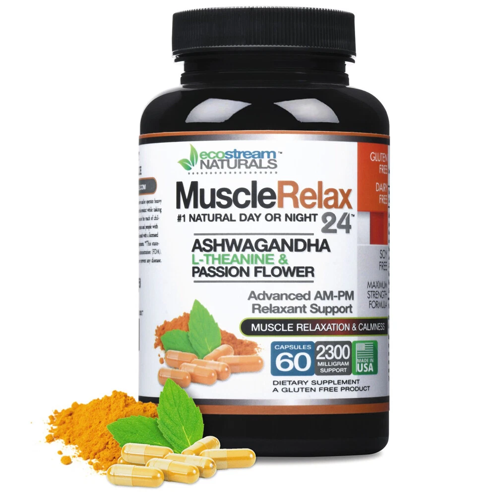 Natural Relaxant Muscle Relax 24/7 Daytime/Nighttime Capsules Maximum Strength