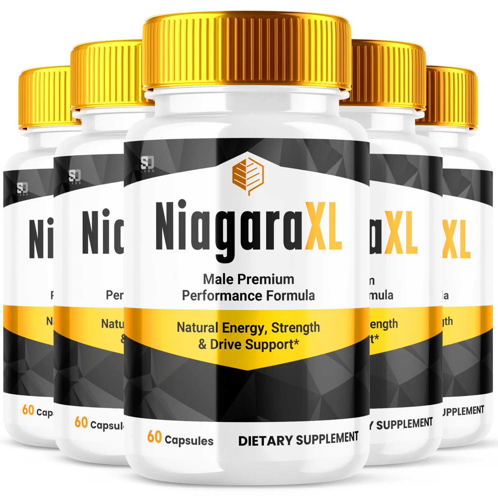 (5 Pack) Niagara XL Male Pills, Maximize Energy, Vitality & Stamina 300 Capsules