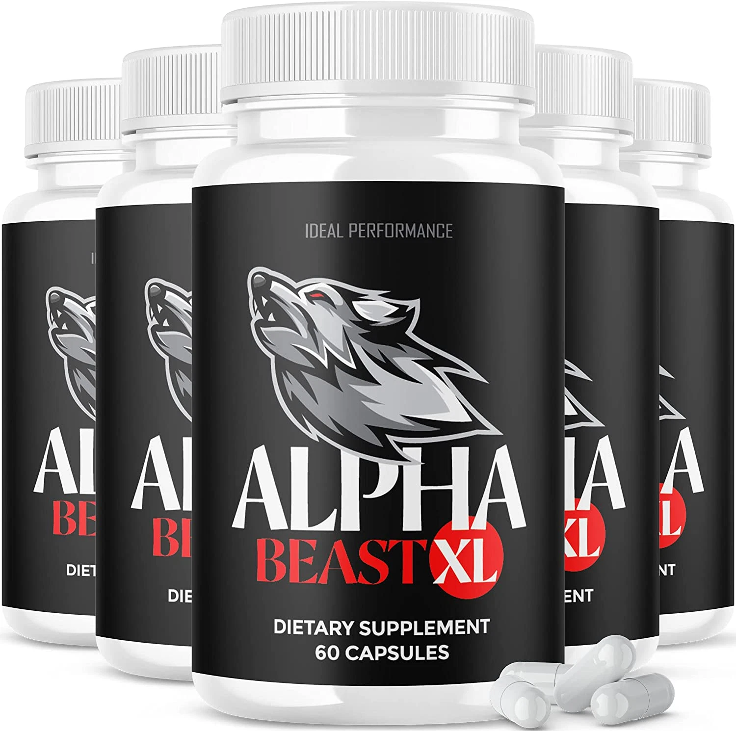 (5 Pack) Alpha Beast XL Pills (300 Capsules)