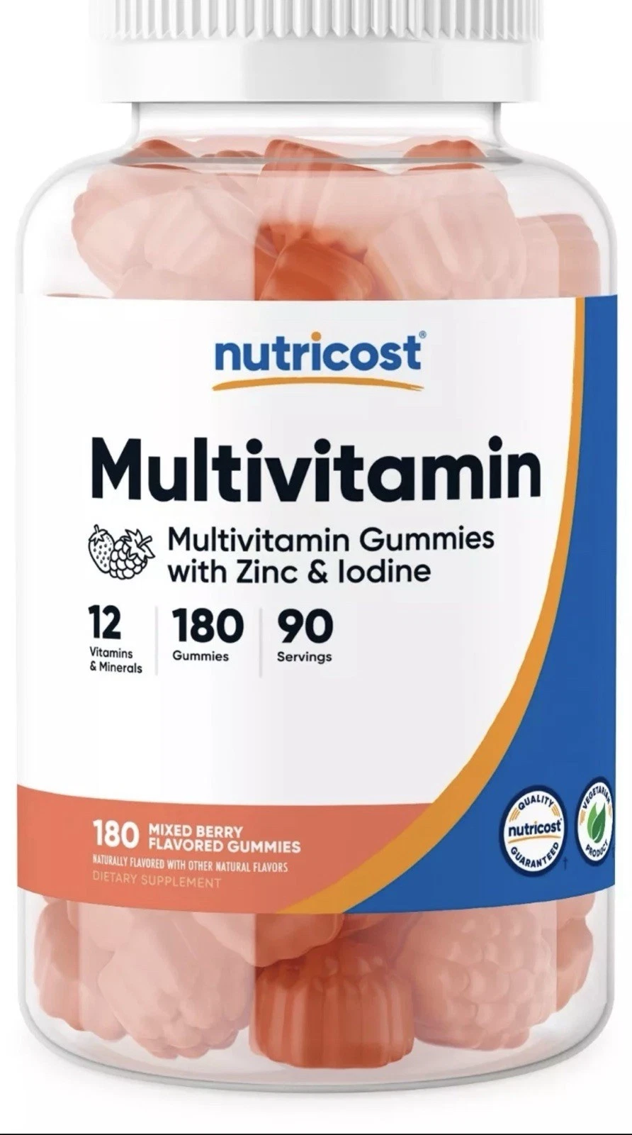 Multivitamin Gummy Berry 180 Count by Nutricost