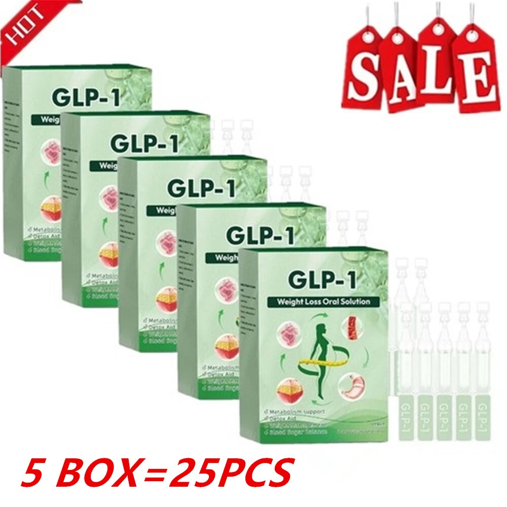 5BOX*5pcs GPL-1 Weight Loss Oral Solution - Natural Metabolism Support Detox Aid