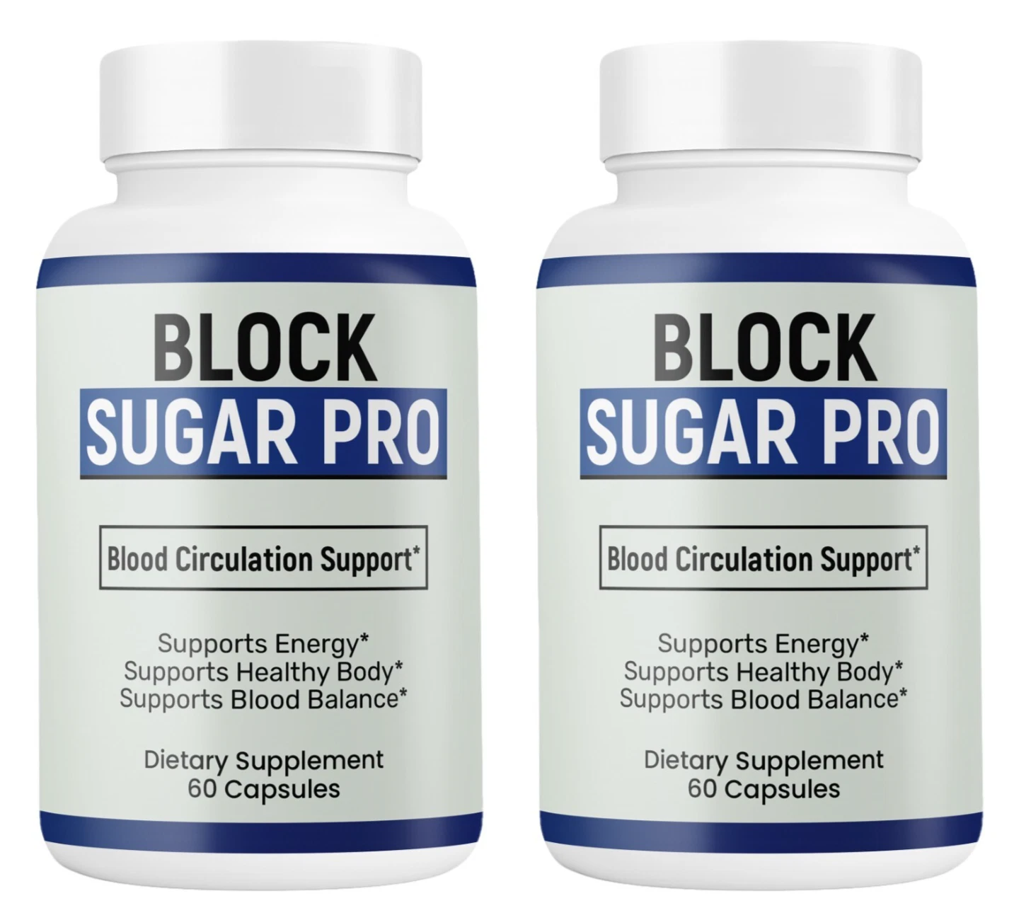 (2 Pack) Block Sugar Pro Capsules, Advanced Blood Support Formula