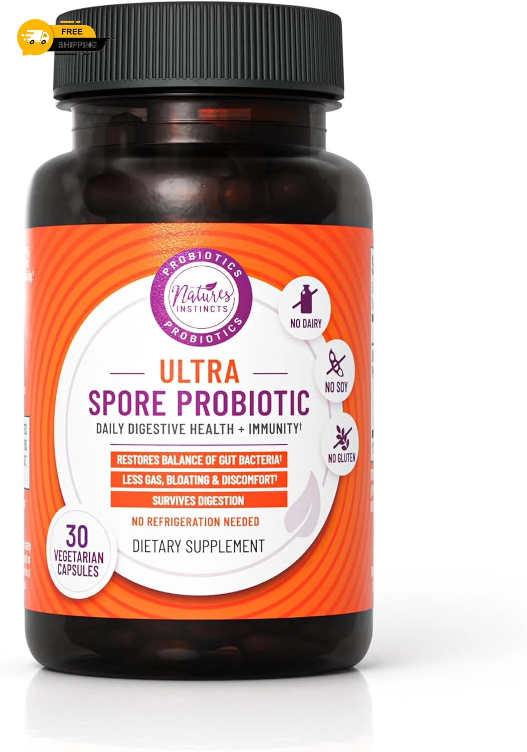Nature's Instincts Ultra Spore Probiotic With Live Strains Daily Soil Based 30