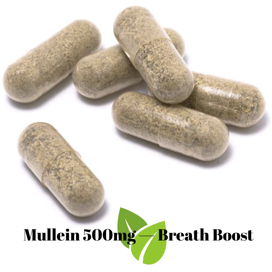 Mullein Leaf Capsules 60ct | Vegan Organic | Natural Lung & Respiratory Support
