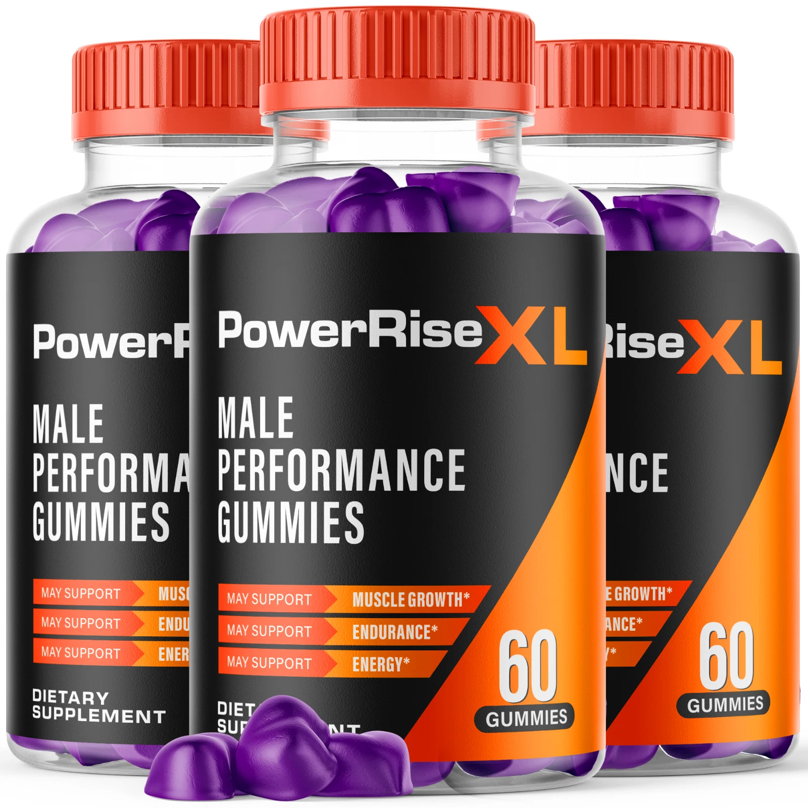 Power Rise XL Men's Gummies Advanced Pro Formula Chewable Supplement 180 Gummies