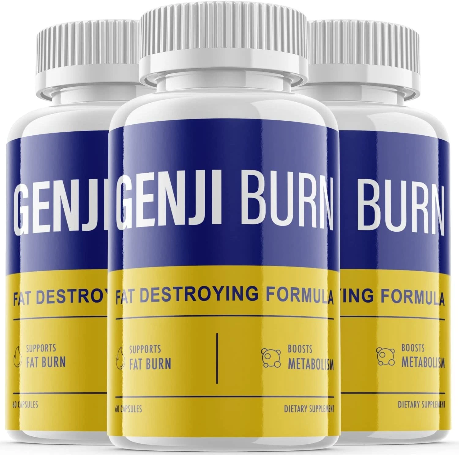 (3 Pack) Genji Burn keto Pills - Support Weight Loss, Help Fat Burn-180 Capsules