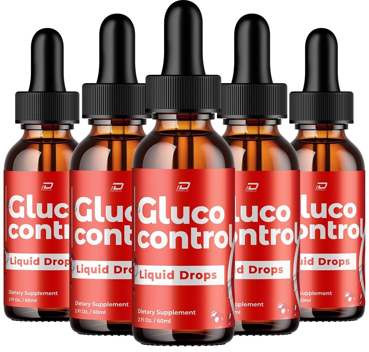 (5 Pack) Gluco Control Liquid Drops Healthy Blood Support - GlucoControl Drops