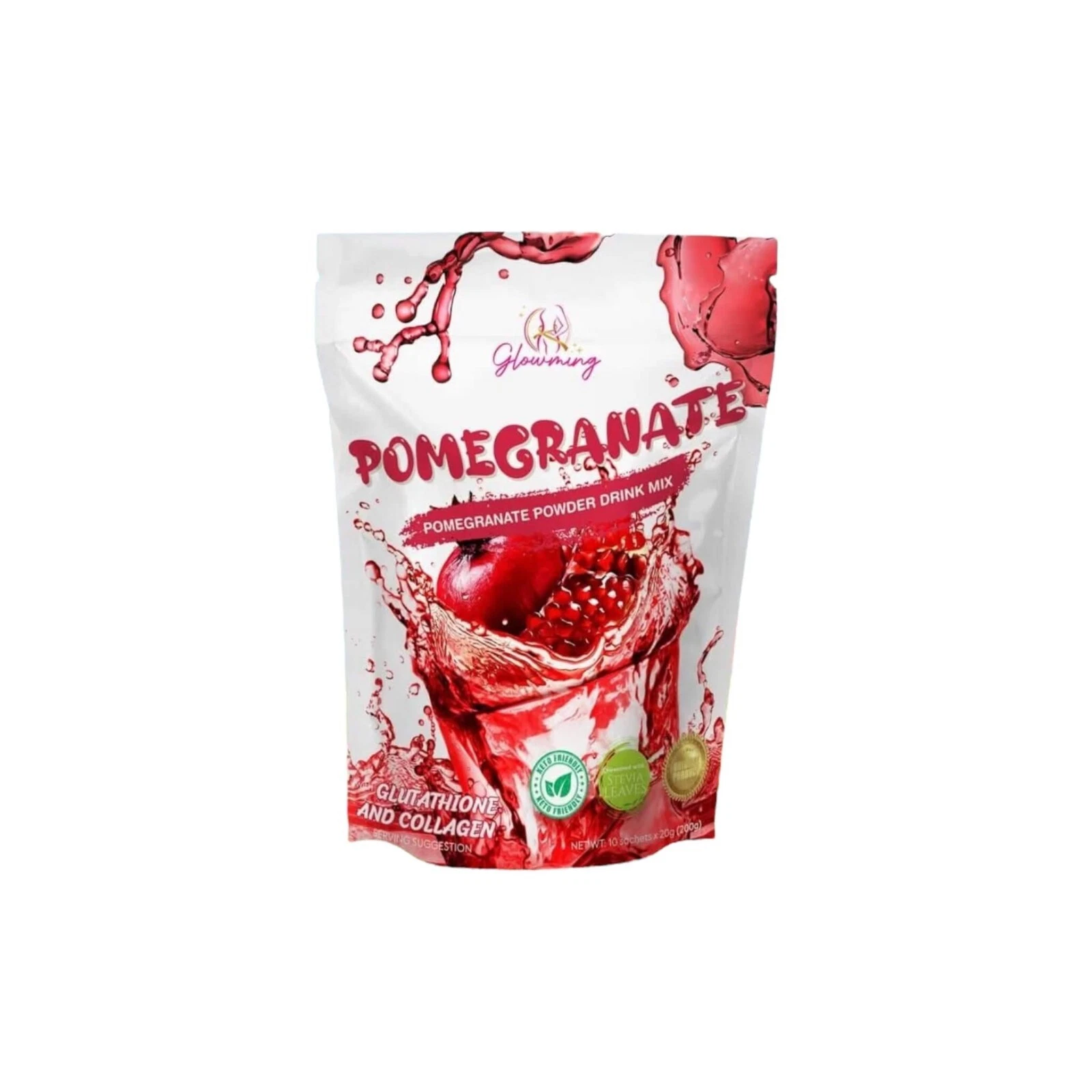 Cris Cosmetics Premium Pomegranate Powder Juice Mix, 10 Sachets