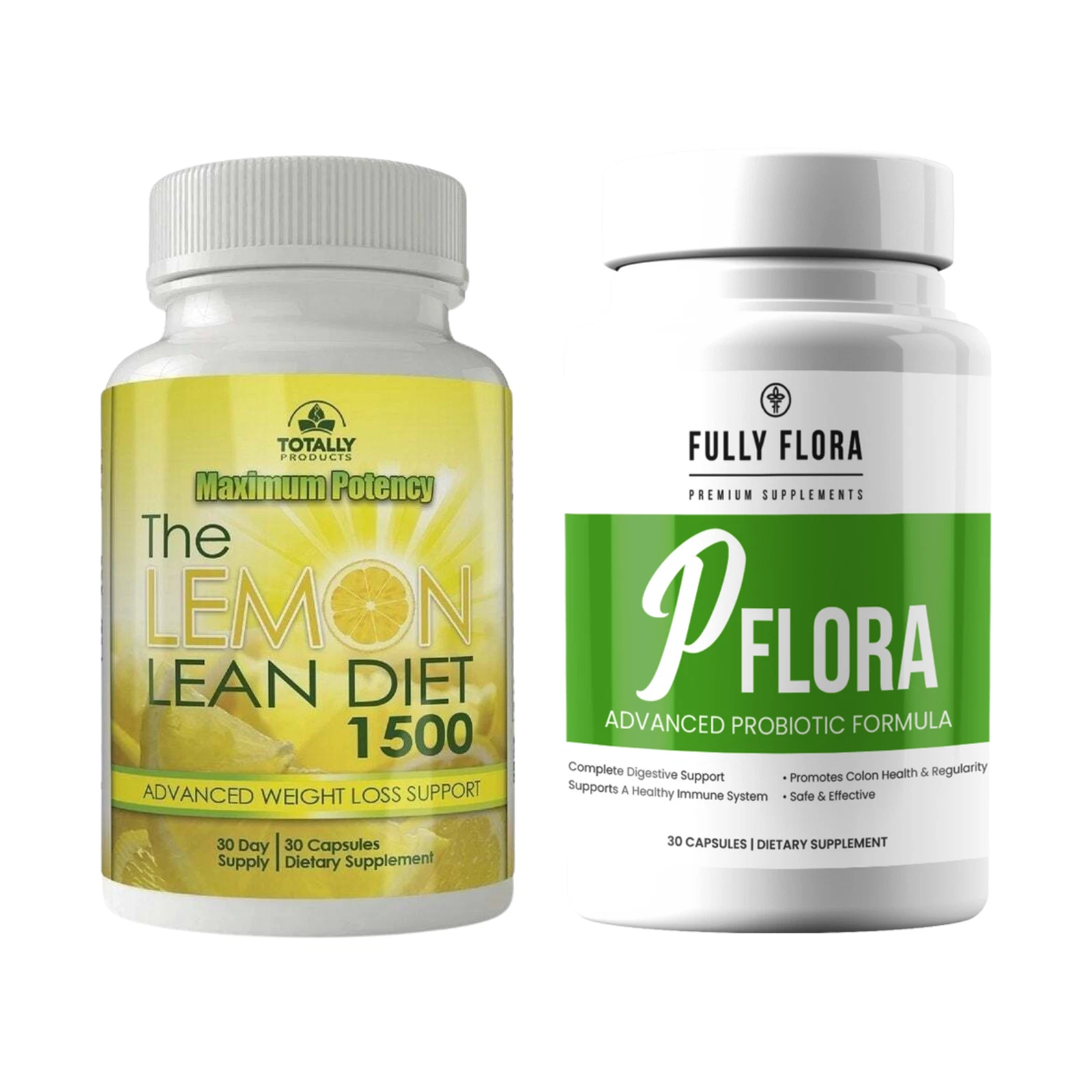 Lemon Powder Weight Loss Diet Pills & PFlora Probiotic Immune Health Supplements