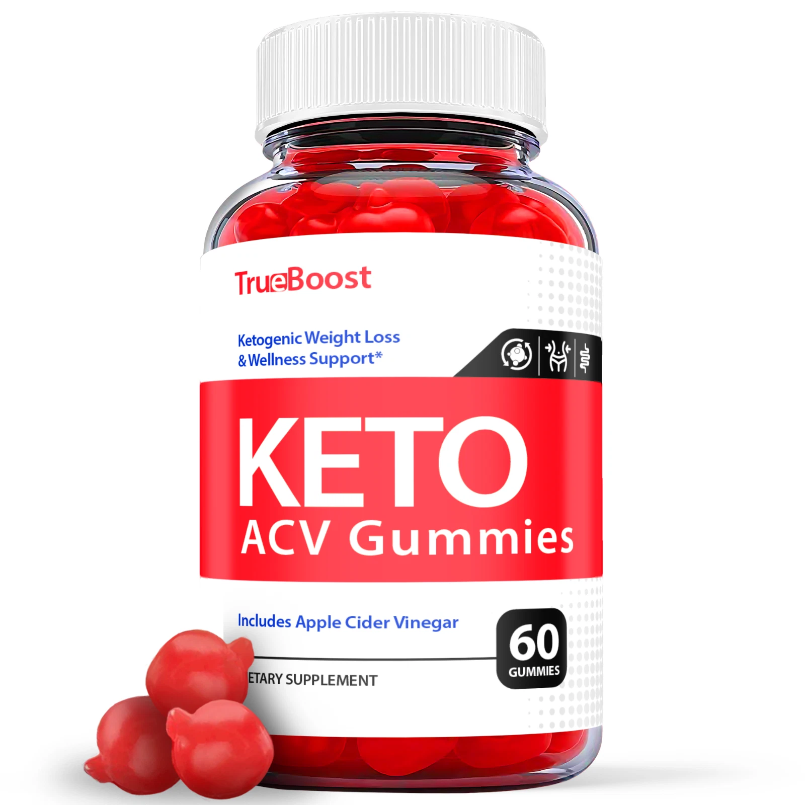 TrueBoost Keto ACV Gummies - TrueBoost Keto Gummys Weight Loss OFFICIAL - 1 Pack