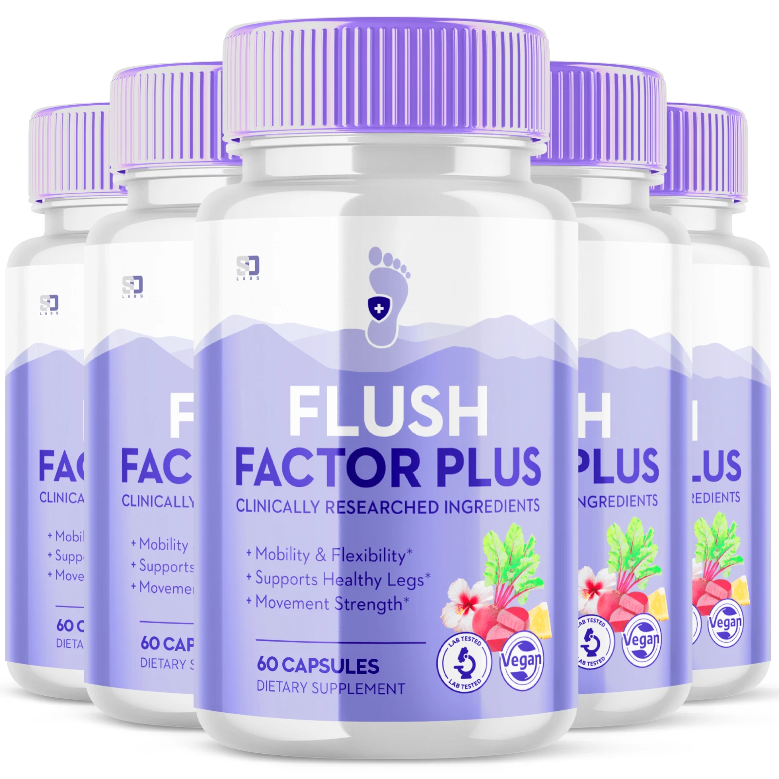 Flush Factor Plus Supports Mobility, Flexibility & Enhance Strength (5 Pack)