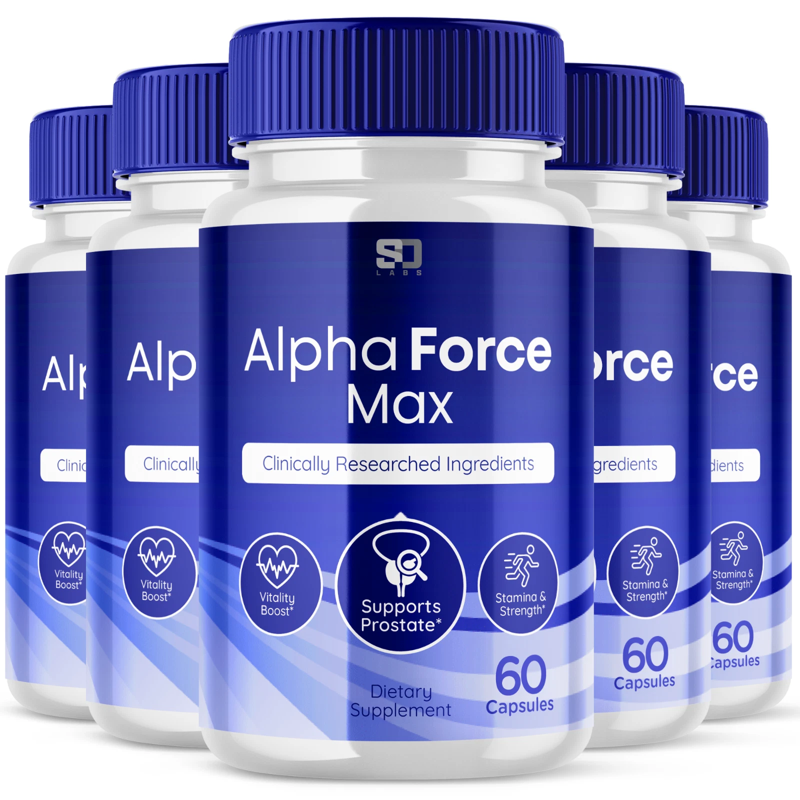 Alpha Force Max Pills - Enhances Energy, Vitality & Stamina - 5 Pack