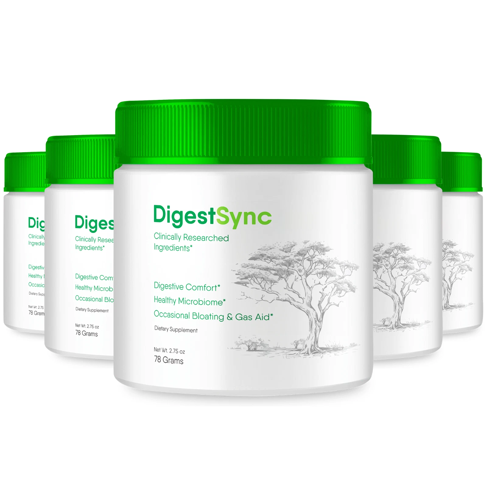 (5 Pack) DigestSync Advanced Formula Powder, Digest Sync for Gut Health Support