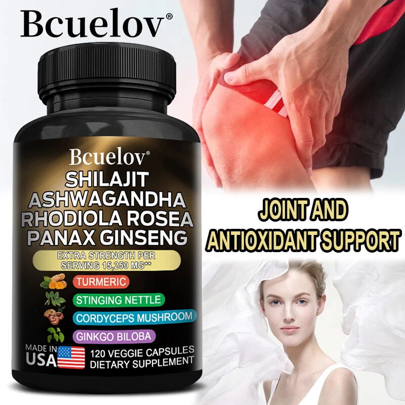 Shilajit 8 IN 1 Supplement Balance Energy Levels Brain & Mood Support