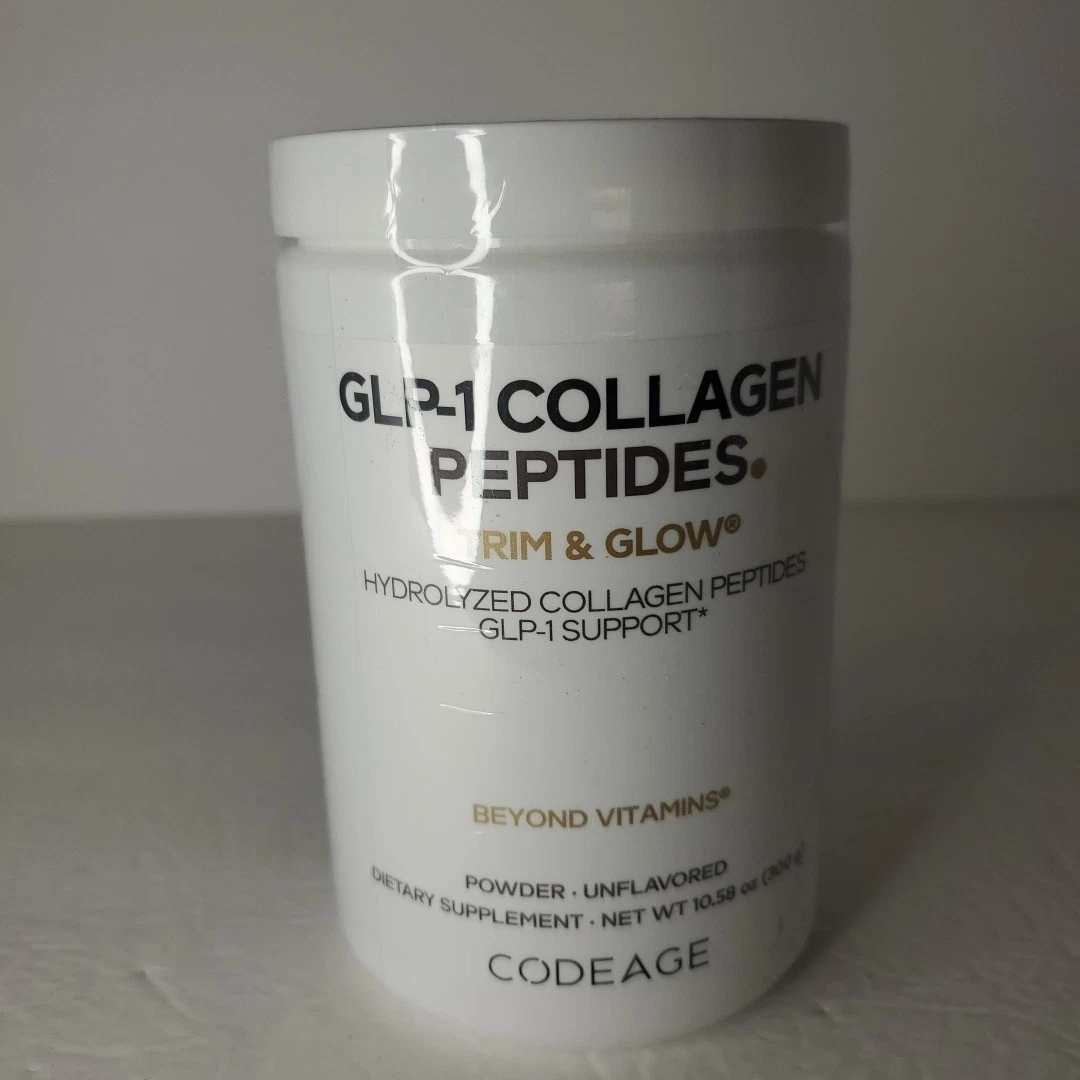 Codeage GLP-1 Hydrolyzed Collagen Peptides Unflavored Powder Weight Loss GLP1