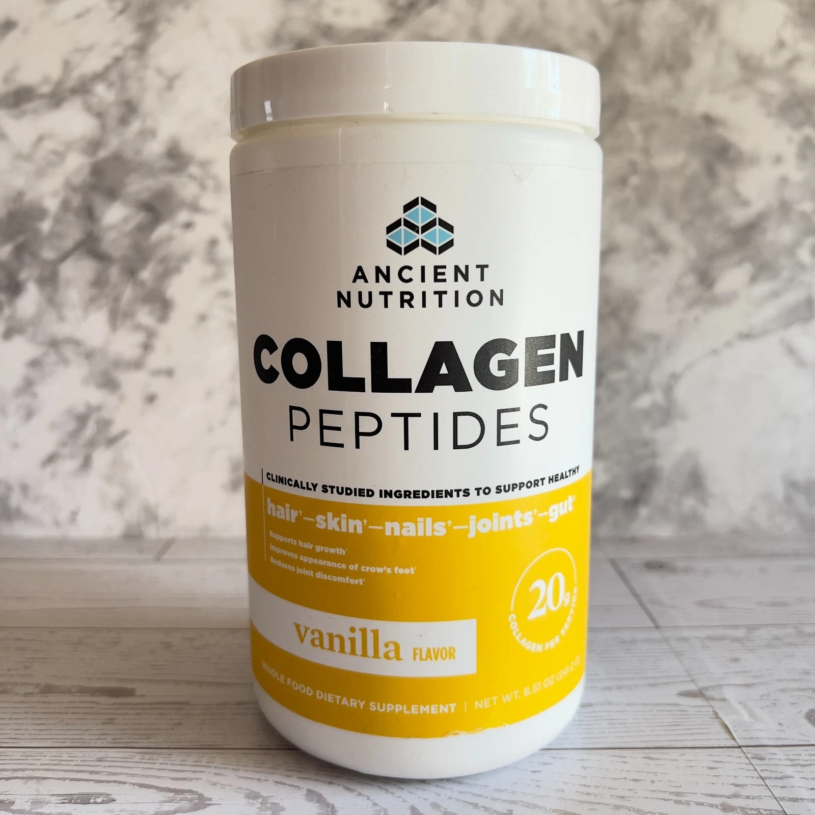 Ancient Nutrition Collagen Peptides Powder Hair Skin Gut Joint Support EXP 8/27