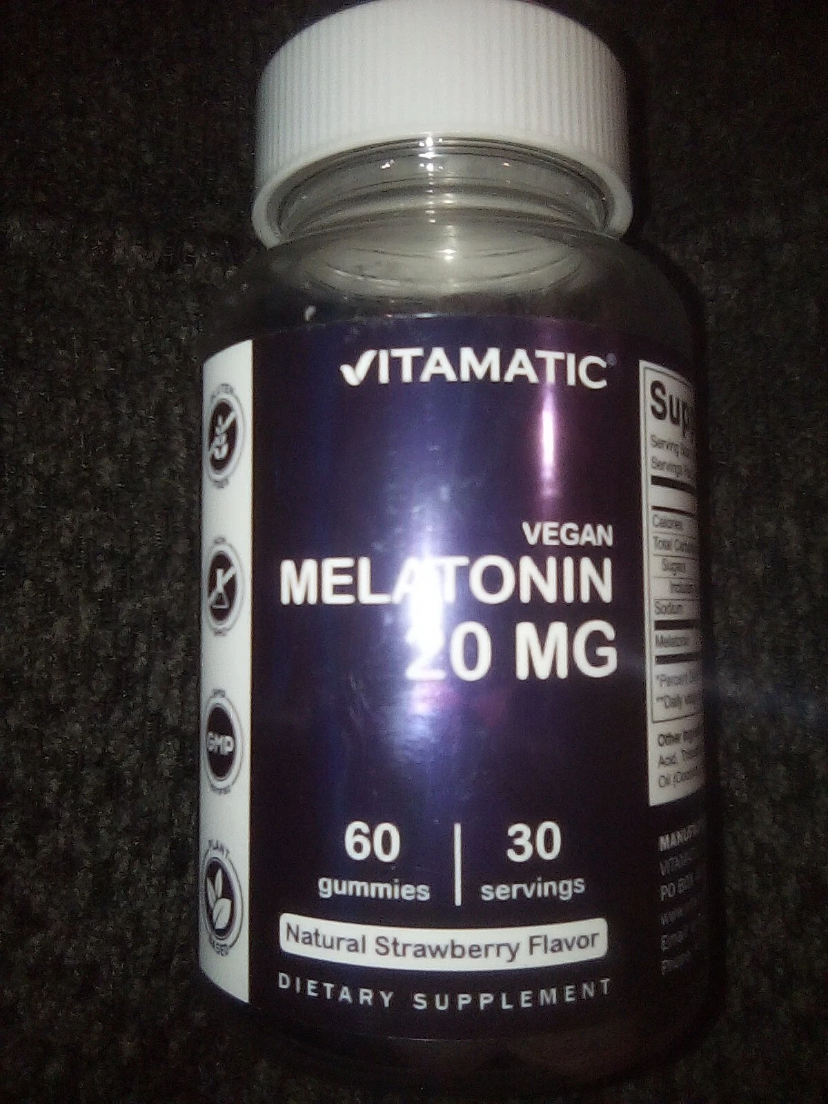 Vitamatic Melatonin 20mg Gummies for Adult 30 Servings -(60 Gummies