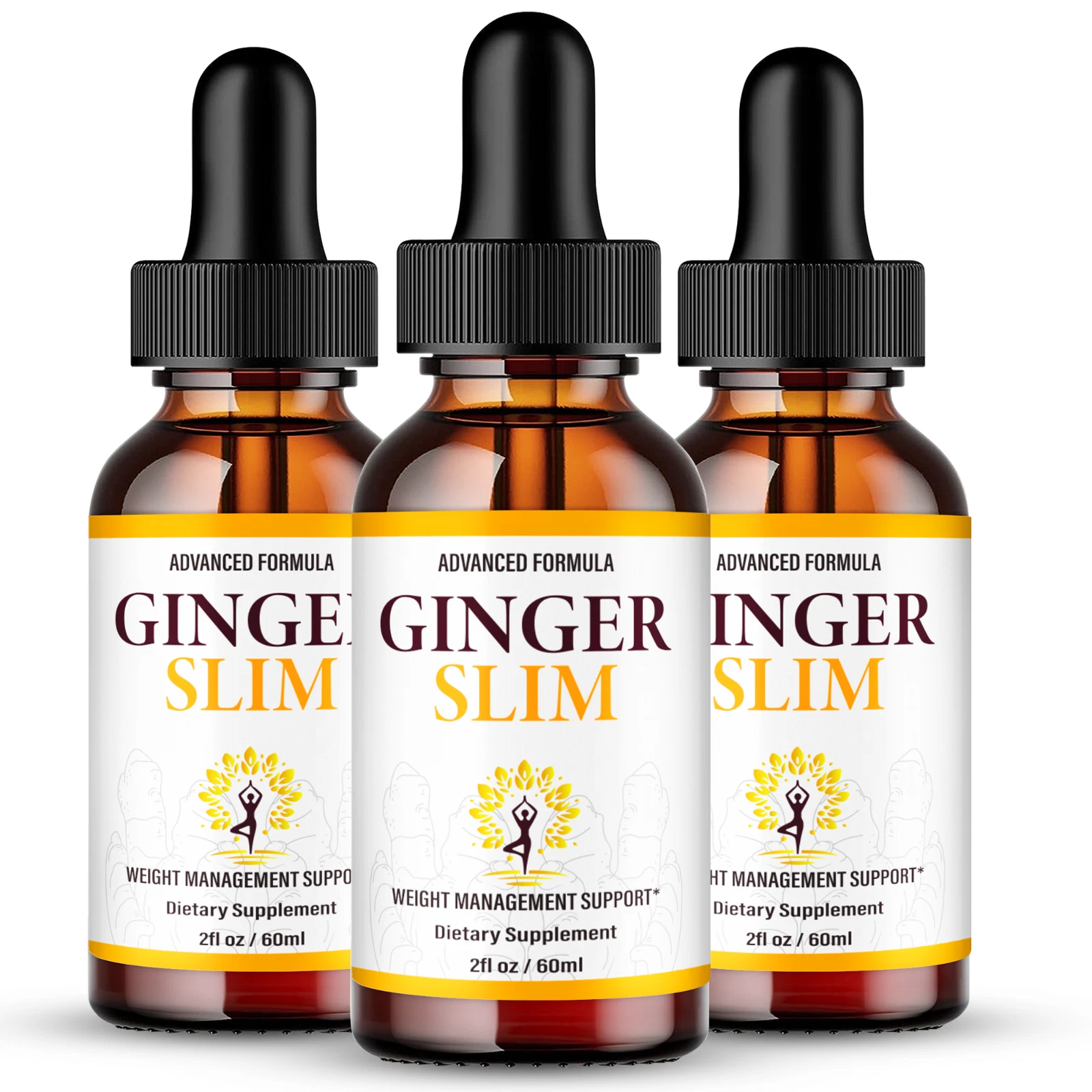 (3 Pack) Ginger Slim Drops, GingerSlim Weight Loss Drops to Support Fat Burning