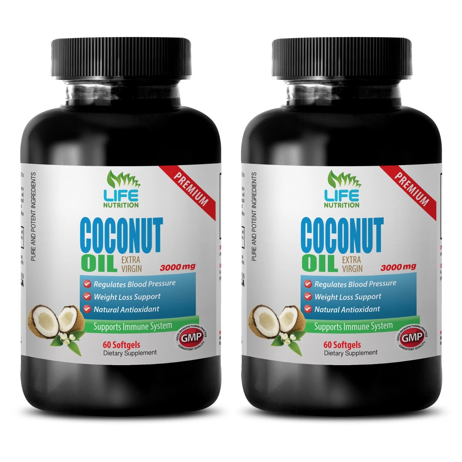 cholesterol support - Virgin Coconut Oil 3000mg 2B - boost brain function
