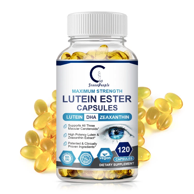 120pcs Lutein Ester Capsules Zinc,Vitamins C,E,Omega 3 Zeaxanthin Eye Health
