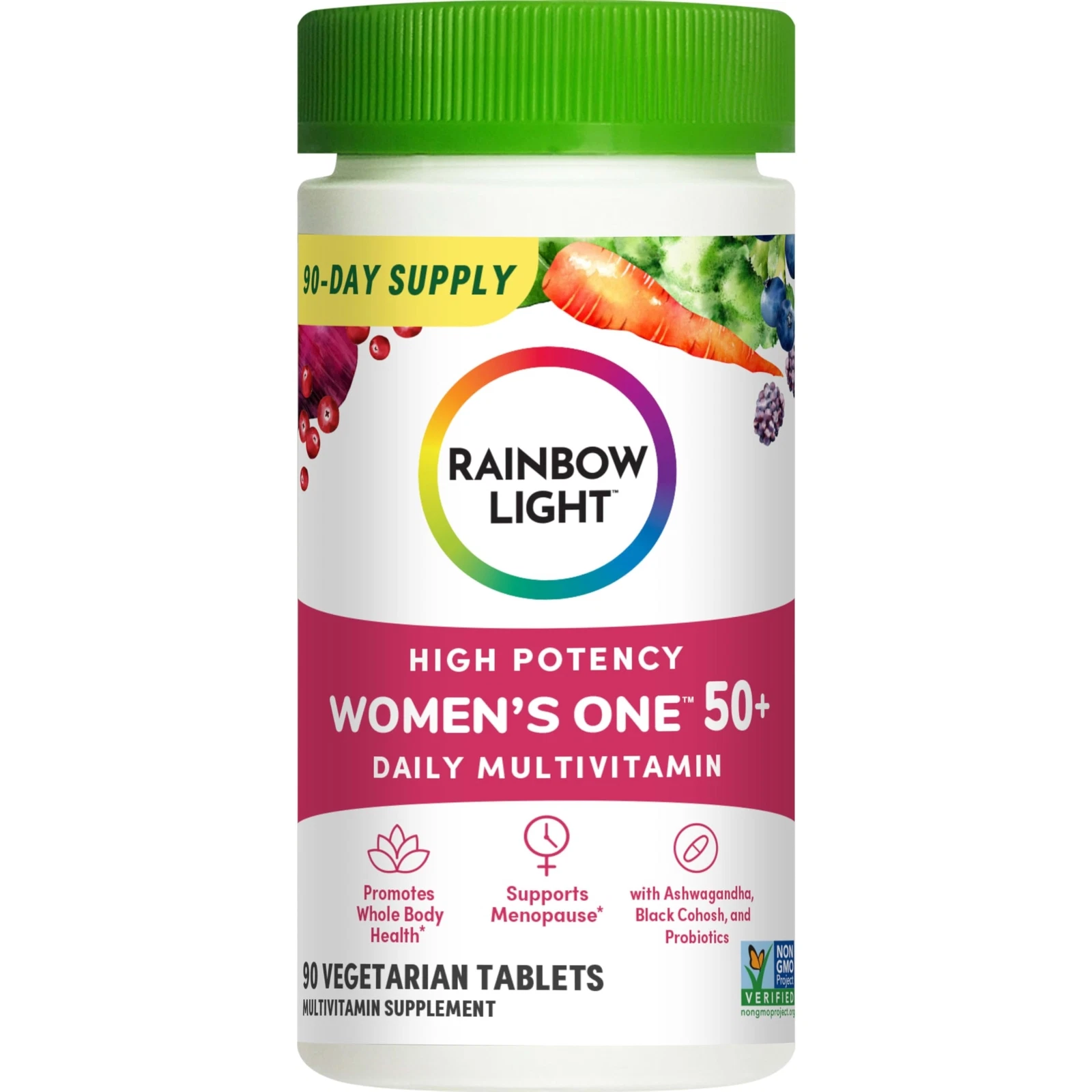 Rainbow Light Women's One 50 High Potency Multivitamin 90 Count Vegan Support
