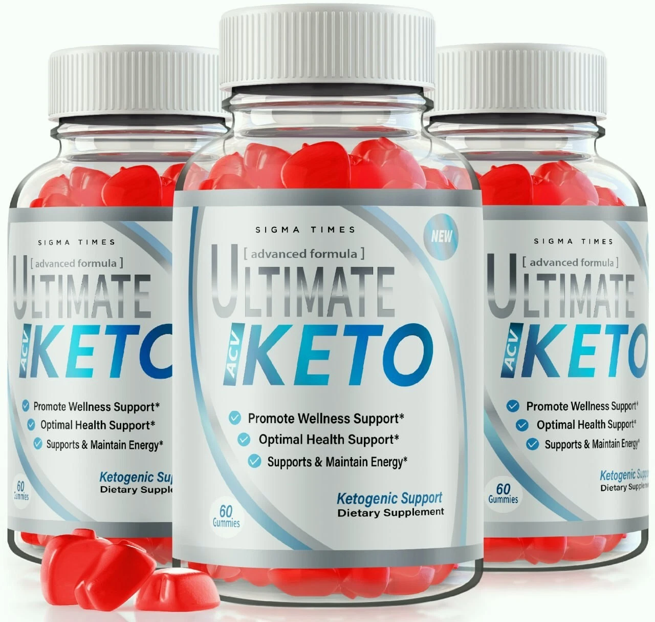 (3 Pack) Ultimate ACV Keto Gummies for Advanced Weight Loss & Energy