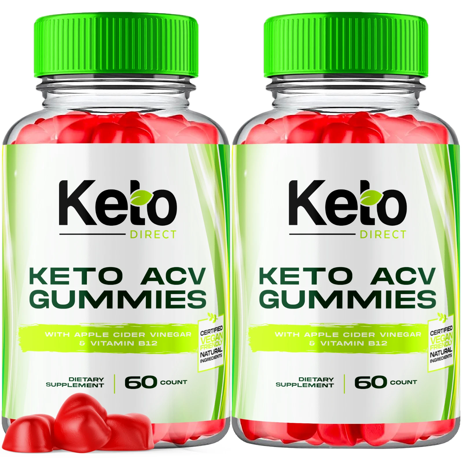 (2 Pack) Keto Direct, Keto Diet Direct ACV Weight Loss Gummies (120 Gummies)