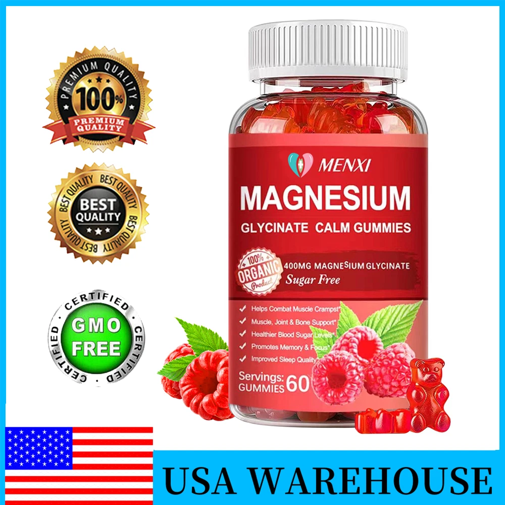 Magnesium Glycinate Gummies 600mg Muscle & Bone Support Improve Sleep Quality
