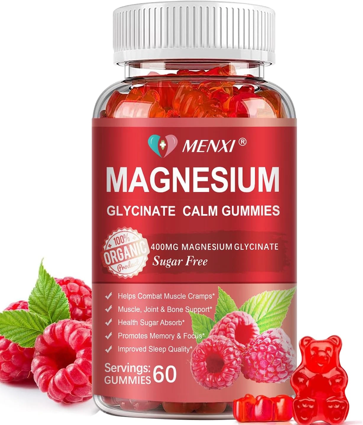 Magnesium Gummies 600Mg per Serving-Magnesium Glycinate 400Mg and Magnesium M...