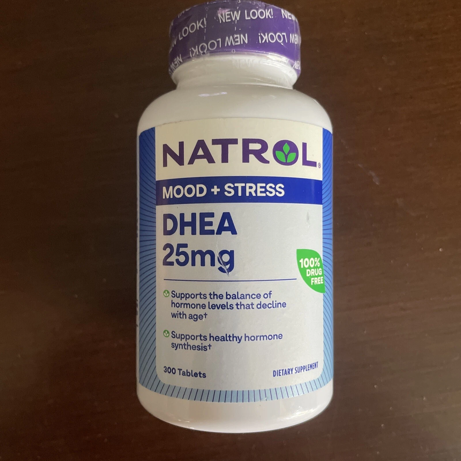 Natrol Mood & Stress 25mg, DHEA 180 Tablets, Balanced Hormone Levels Sealed NEW