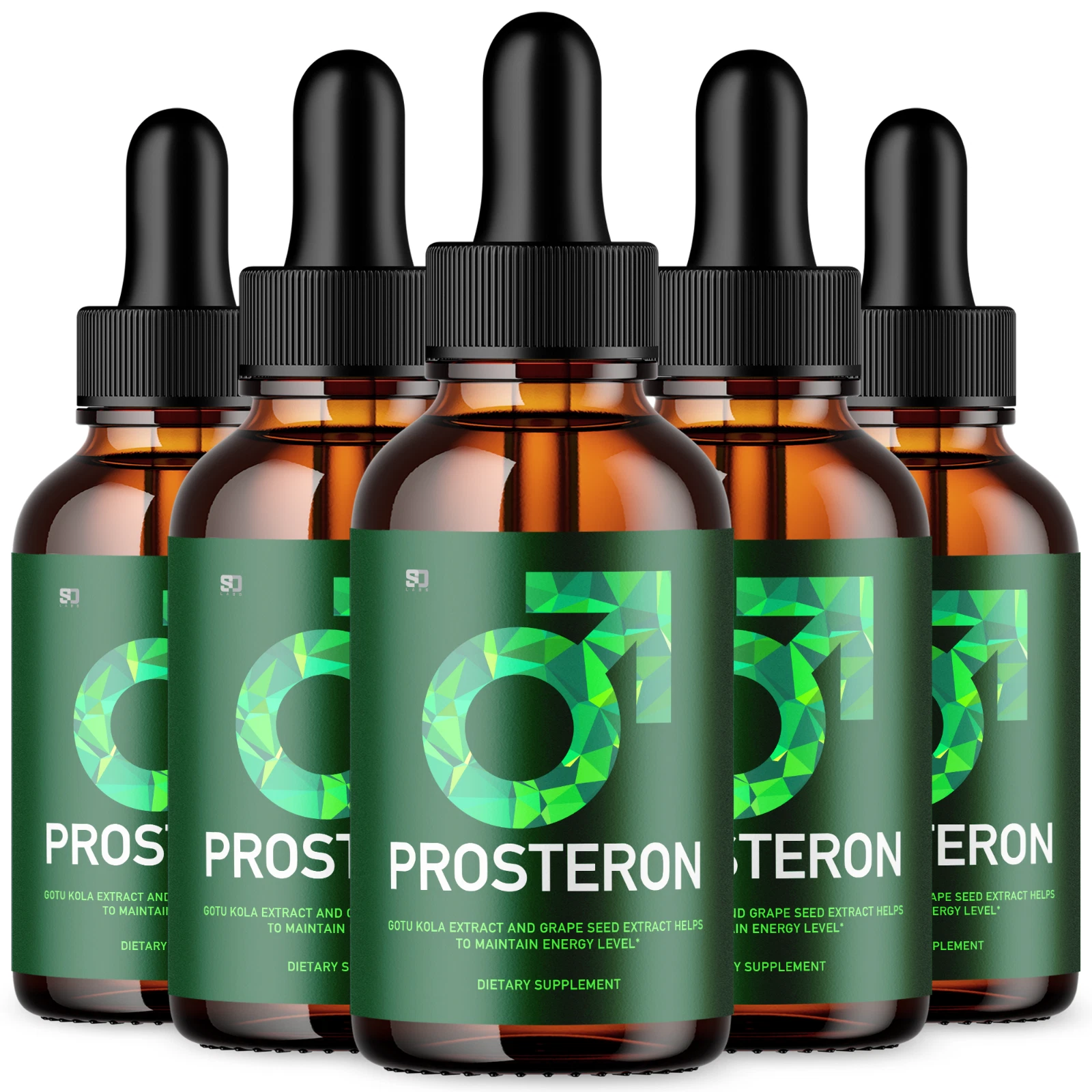 Prosteron Male Drops - Prosteron Enhances Energy, Vitality & Stamina - 5 Pack