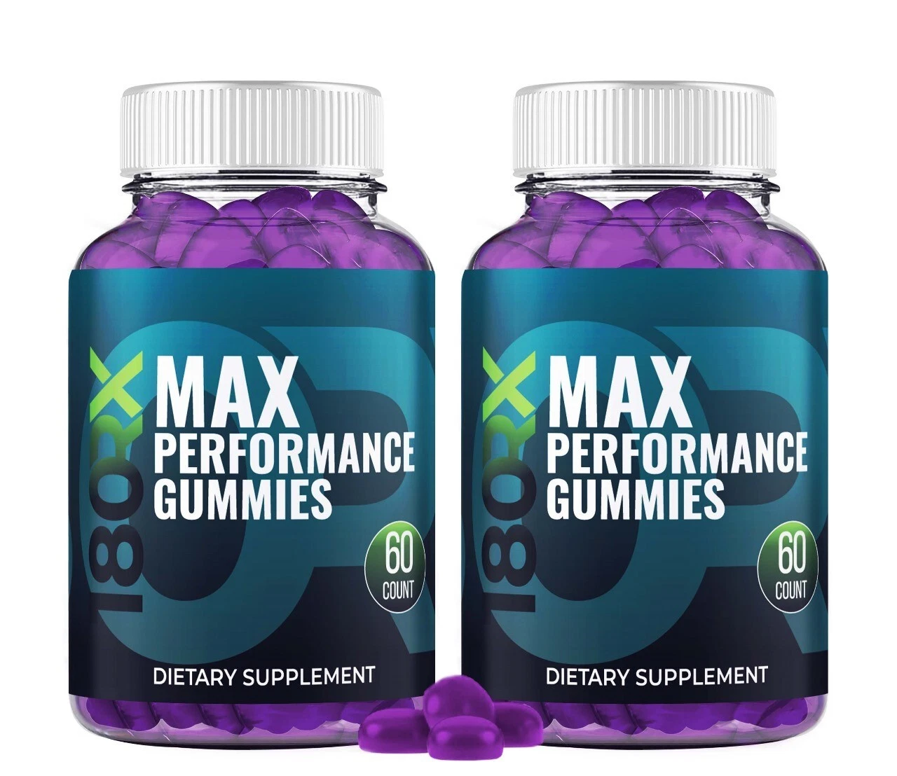 (2 Pack) 180RX Gummies for Men – 180 RX Male Performance Gummies, Energy