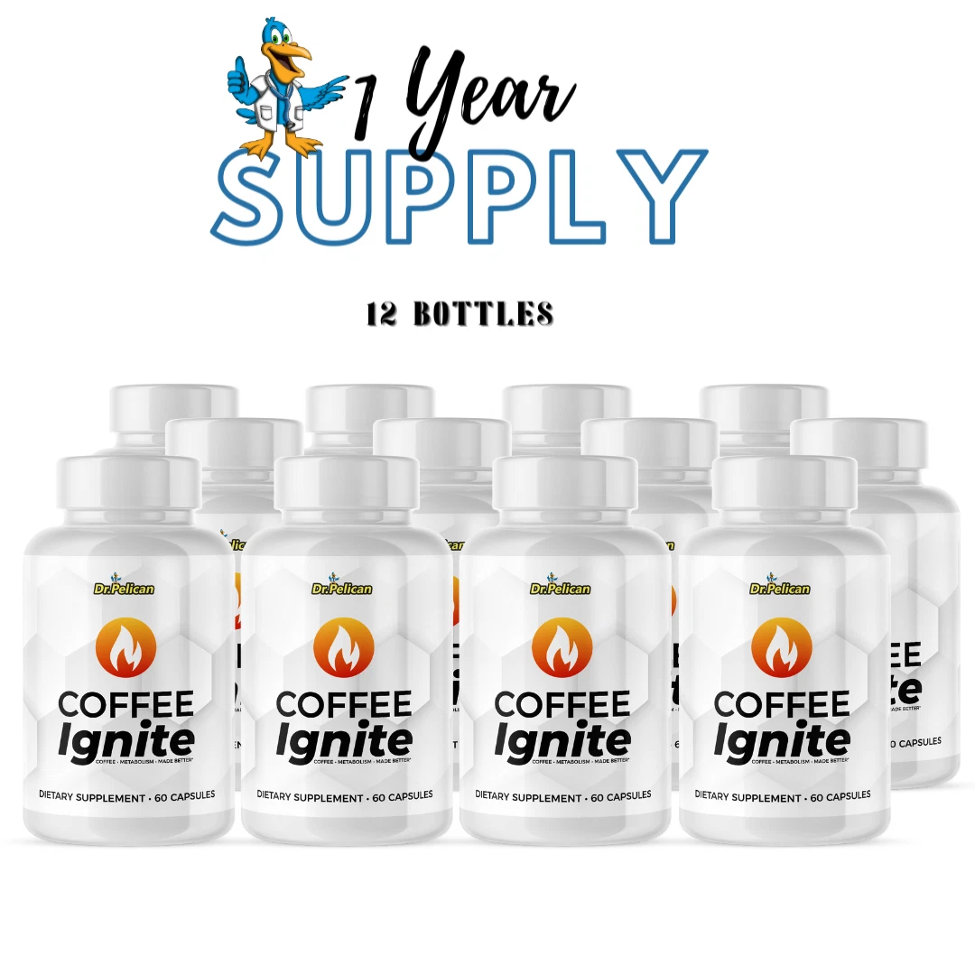 Coffee Ignite- Keto & Weight Support- 12 Bottles- 720 Capsules