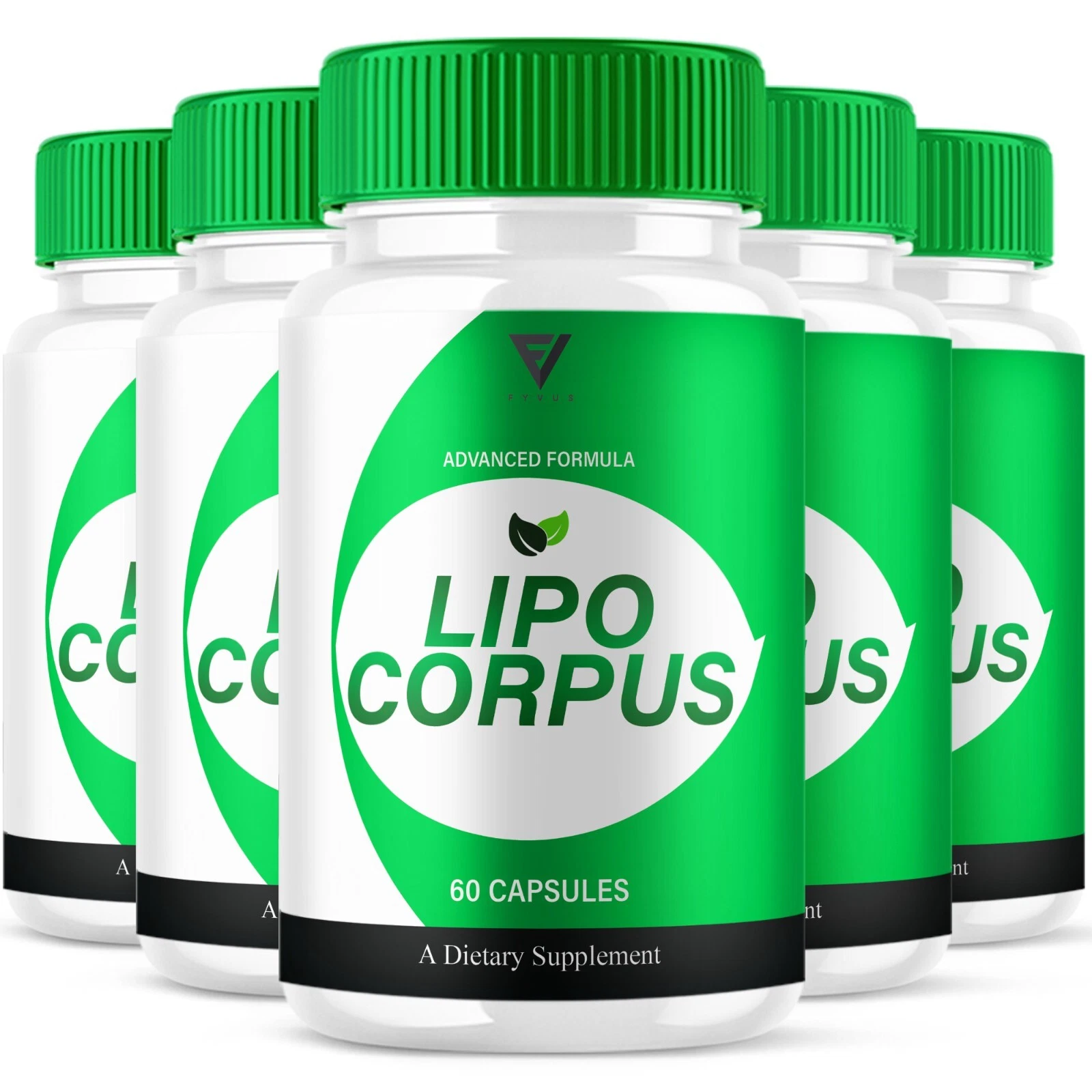 (5 Pack) Lipo Corpus Health Supplement, LipoCorpus Advanced Pills (300 Capsules)
