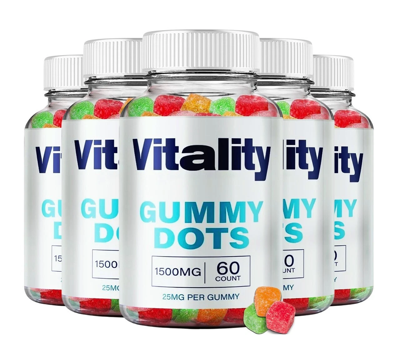 ( 5 Pack) Vitality Gummy Dots For Men, Vitality Dots, Vitality Gummies