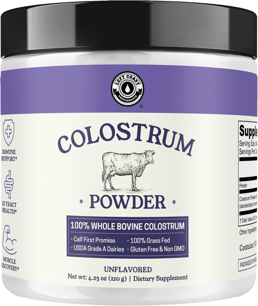 Colostrum Powder USA Sourced Bovine Colostrum For Humans, Immune Support 4.23 oz