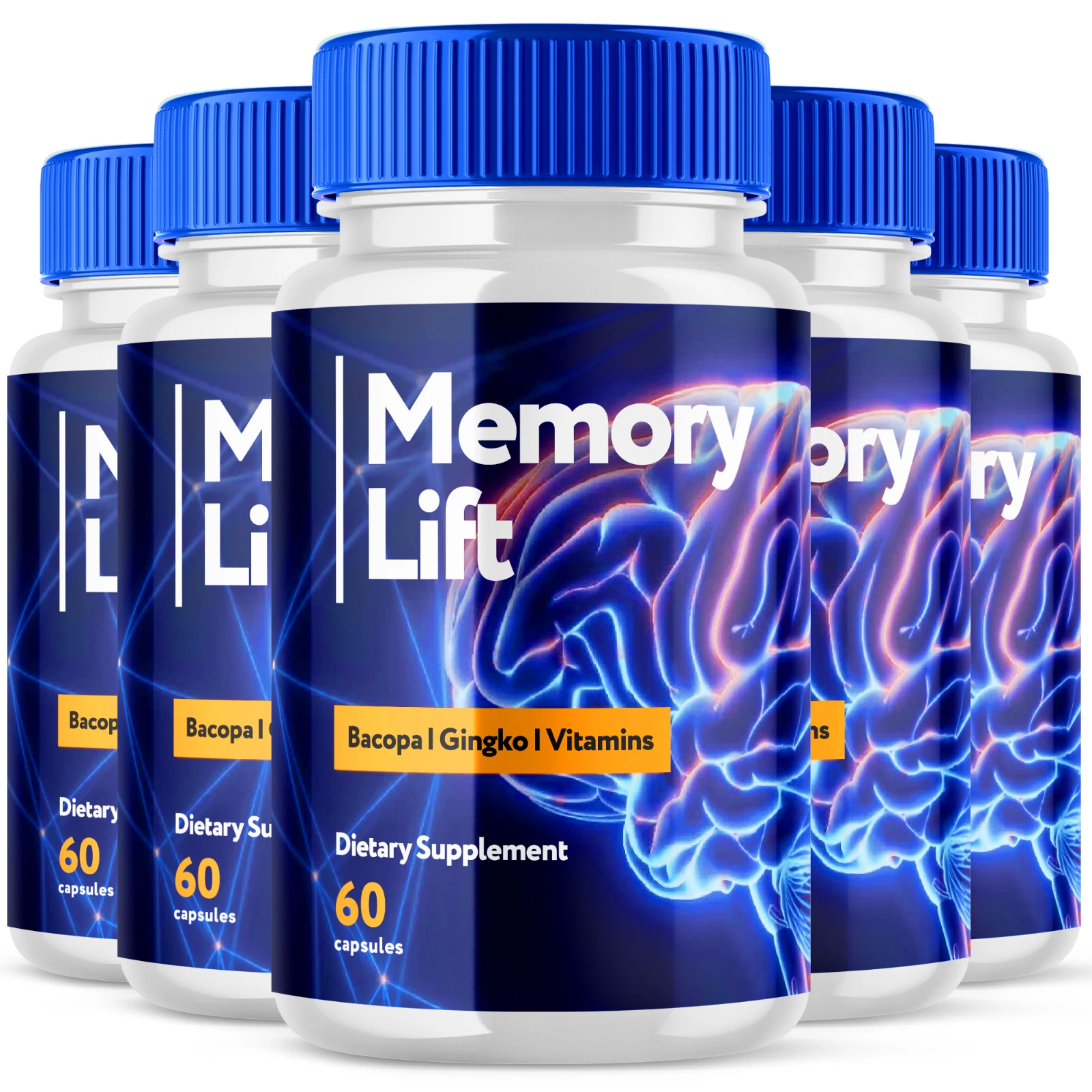 Memory Lift Brain Maximum Support Supplement Pills Advanced Formula 300 Capsules