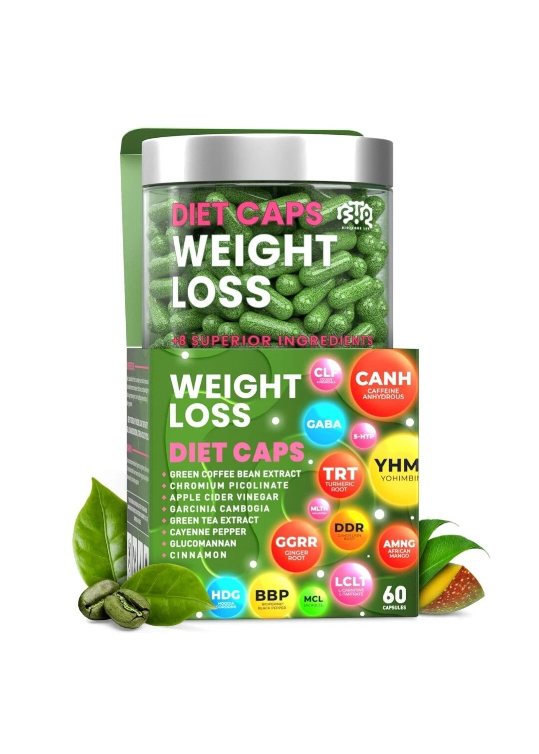 Bioteque Lab Weight Loss Diet Capsules, Natural Appetite Suppressant