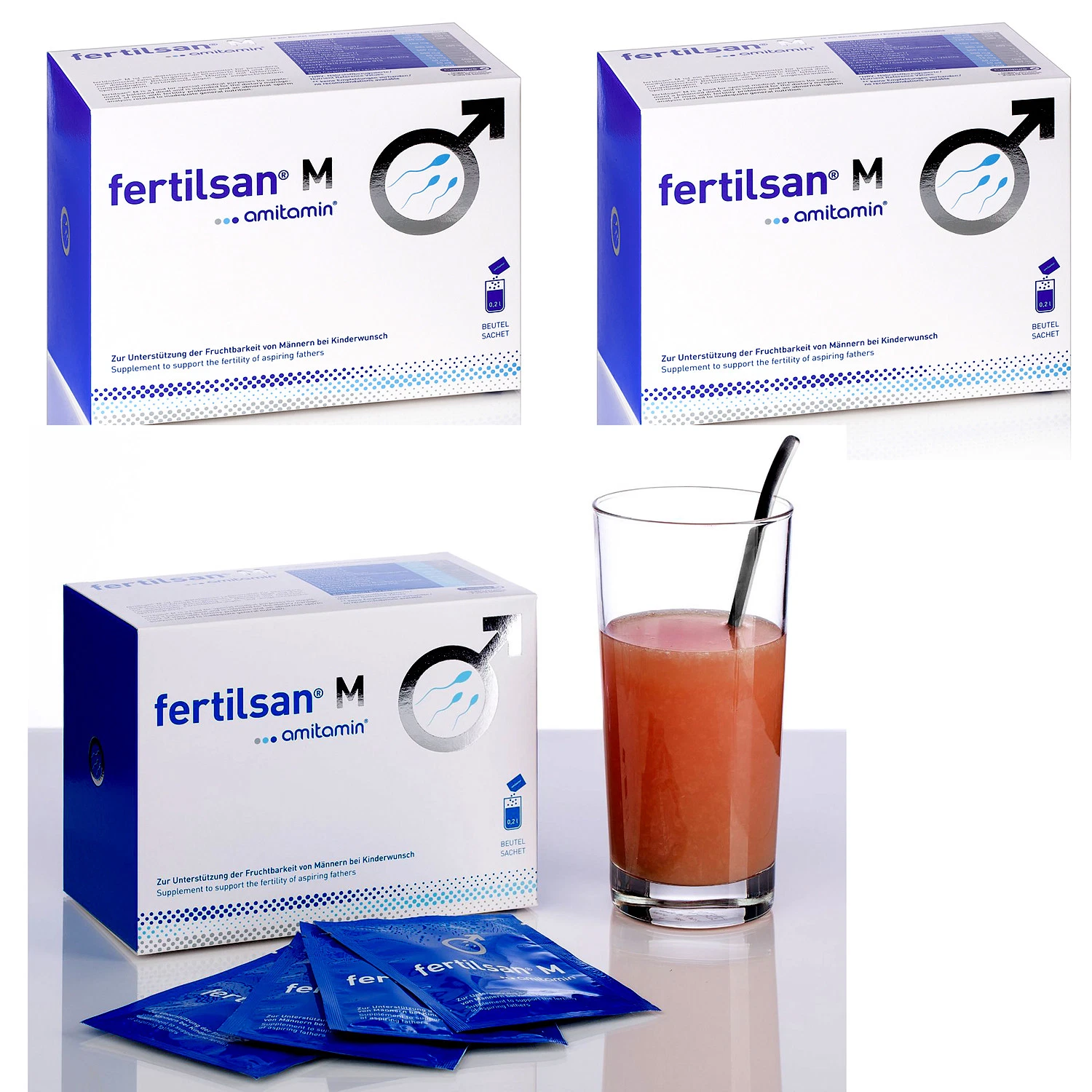 Fertilsan M ( Drink Powder ) 90-Days / 3 Packs - Amitamin