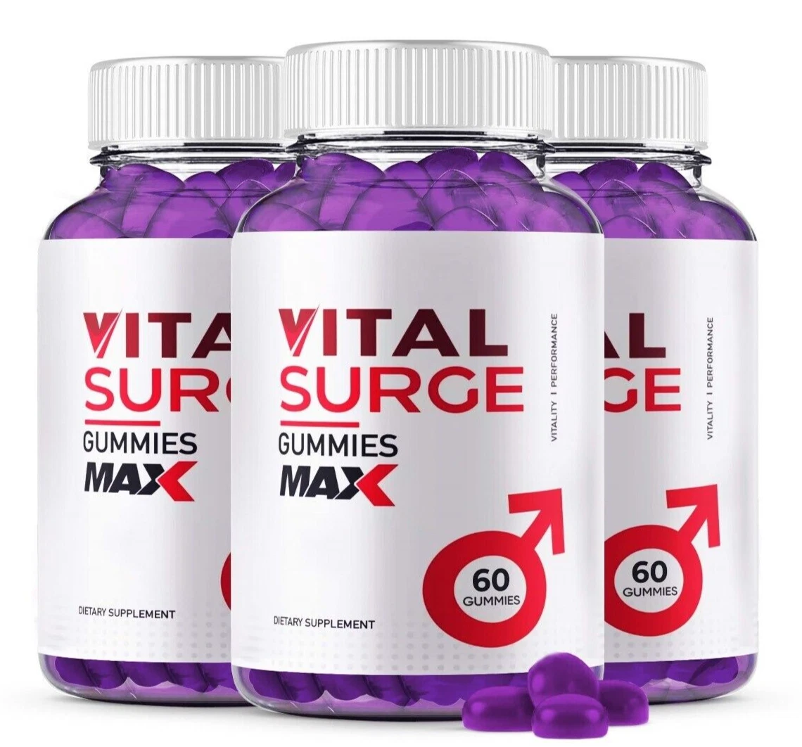 (3 Pack) Vital Surge Male Gummies, Vital Surge Testo Support Gummy (180 Gummies)