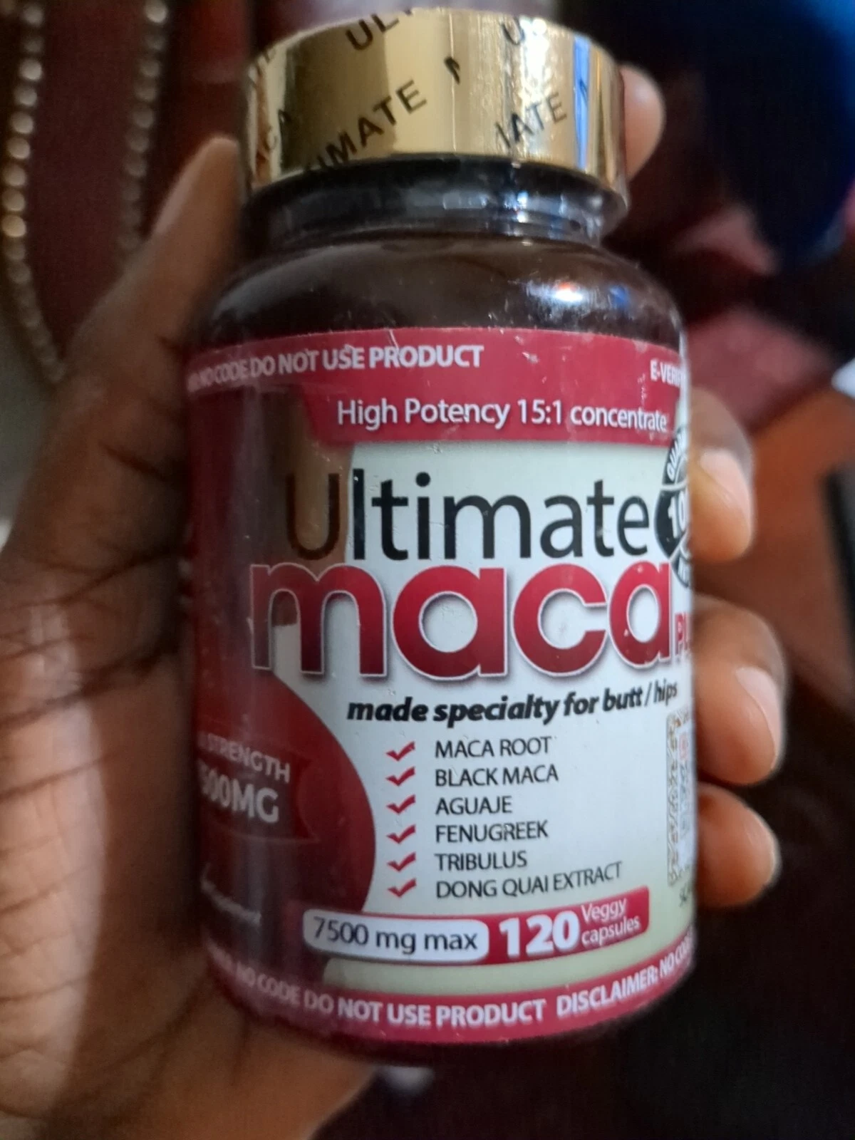 Ultimate Maca supplement 7500MG, 120 pills