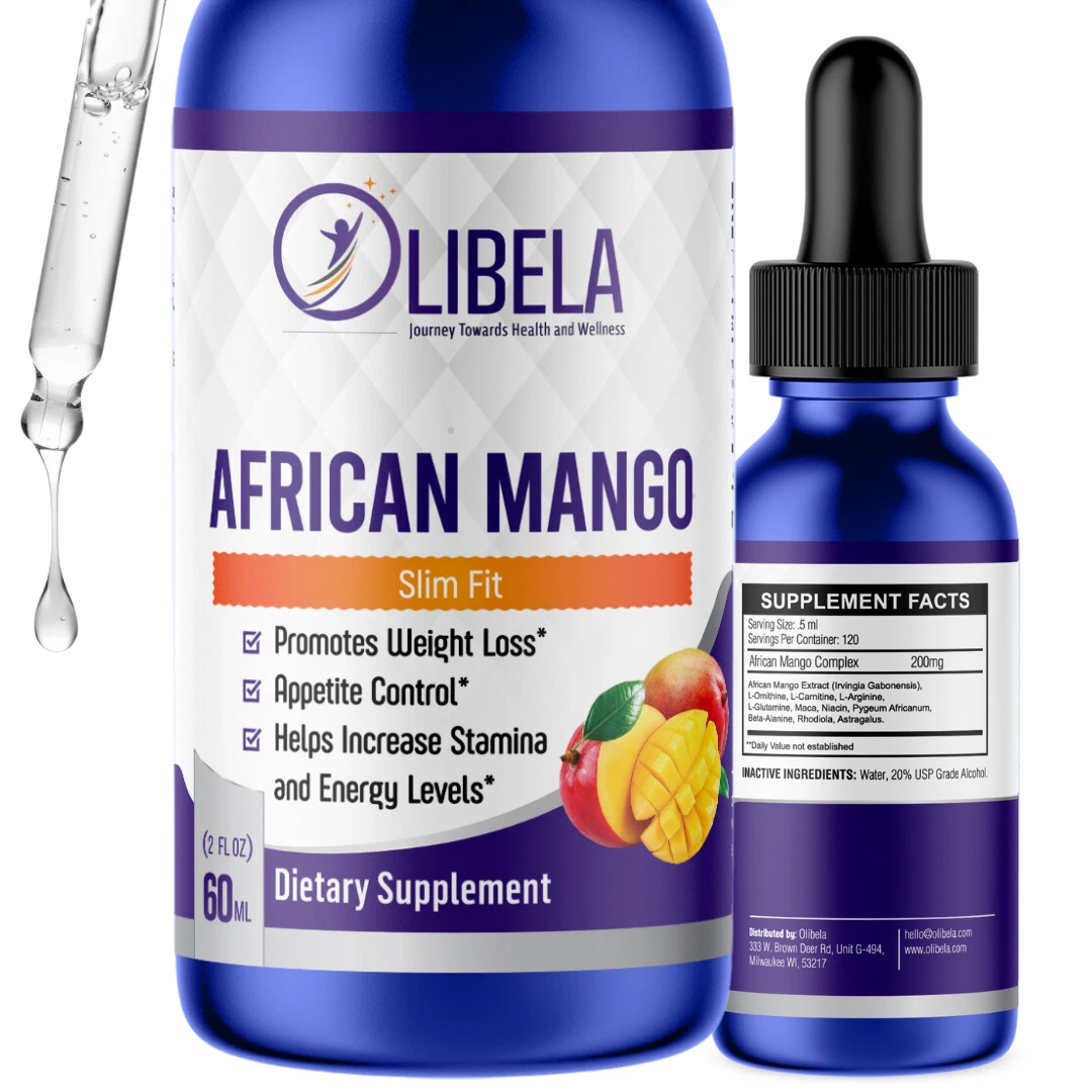 African Mango Extract Liquid Drops – Natural Weight Loss Appetite Control Energy