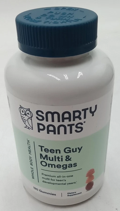 Teen Guy Multi & Omegas, Orange, Cherry, and Lemon Lime, 120 Gummies 09/25