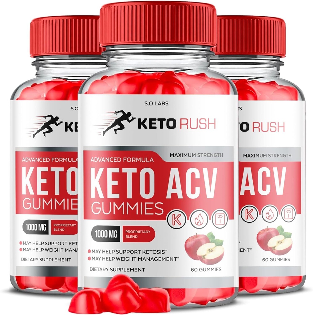 Keto Rush Keto Gummies - Keto Rush ACV Gummys For Weight Loss OFFICIAL - 3 Pack