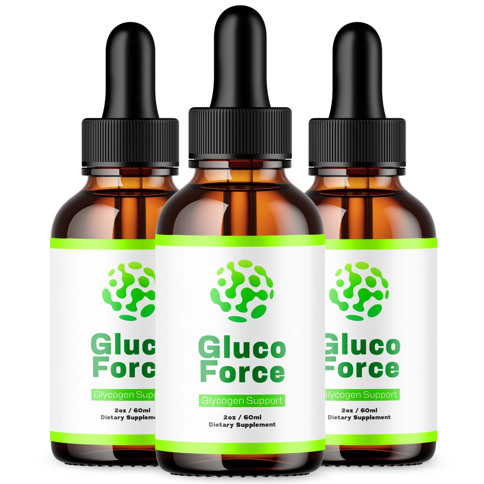 (3 Pack) Gluco Force Blood Support Drops Advanced Vitamin Supplement 2ML