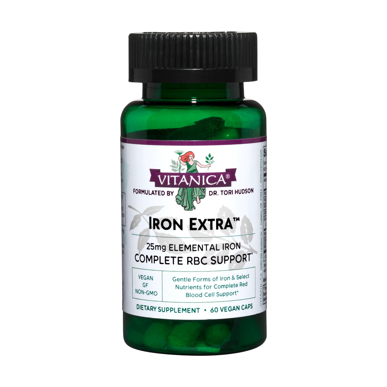 Vitanica, Iron Extra, Enhanced Iron Absorption, Vegan, 60 Capsules