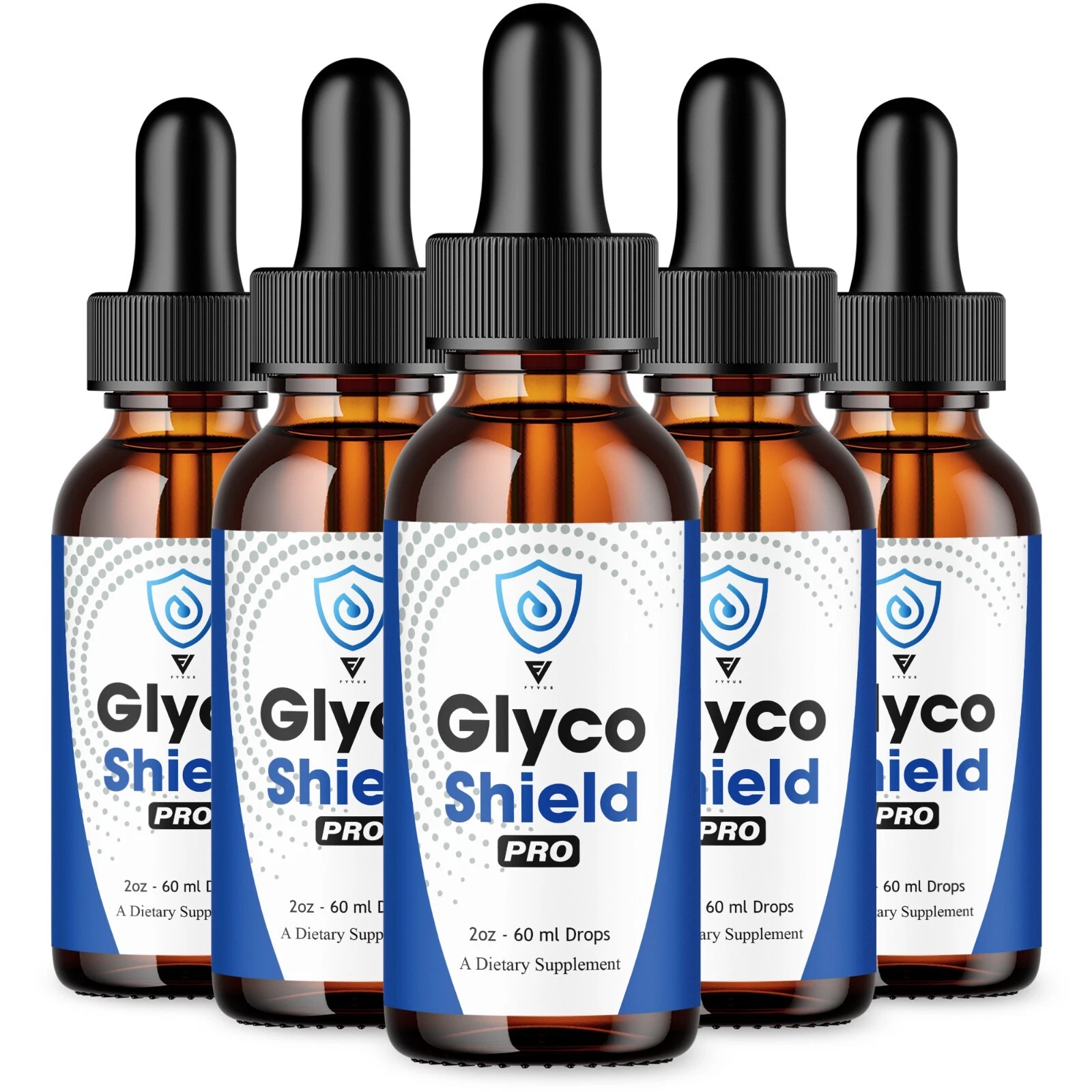 (5 팩) 글리코 쉴드 프로 리퀴드 드롭, 글리코쉴드 프로 어드밴스드 지원 (10온스)